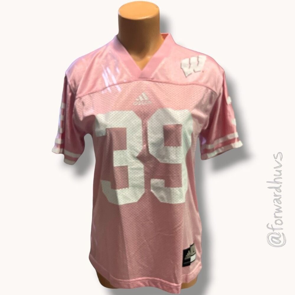 Adidas Wisconsin Badgers Pink Jersey – Adult fits Medium - Large (Tag L)